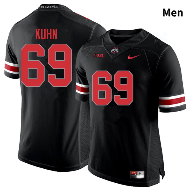 Ohio State Buckeyes Chris Kuhn Men's #69 Blackout Authentic Stitched College Football Jersey